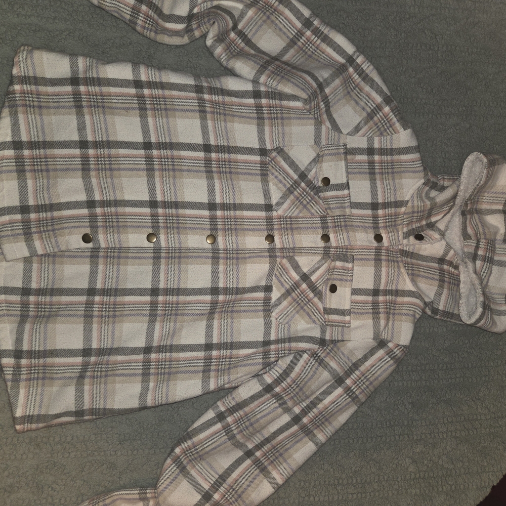 Othr Plaid Hoodie Sweatshirt - Gray and Pink